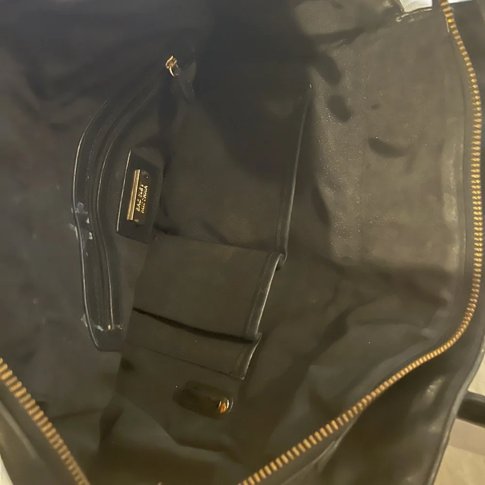 Badgley Mischka leather hobo handbag with gold tone hardware,great condition